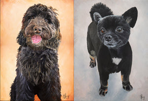 Dog Pet Portraits season! ♥ Painting TimeLapses! How to Paint Black fur