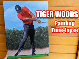 Tiger Woods || Painting Time lapse!